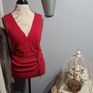 Vintage Axcess/Liz Claiborne Red Sweater Top Sz L
